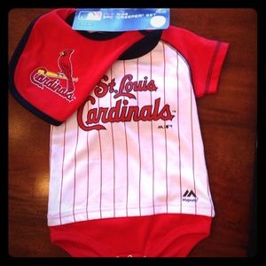 MLB 3 PC Toddler Cardinals Onesie set
