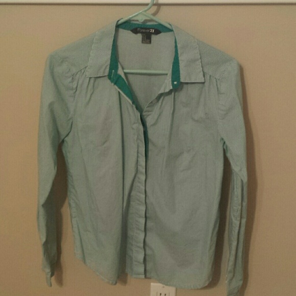 Forever 21 striped dress shirt, size 6