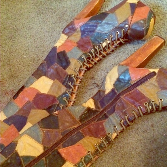 Jeffrey Campbell knee high Lita patch