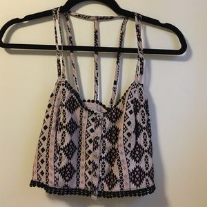 Geometric print crop top