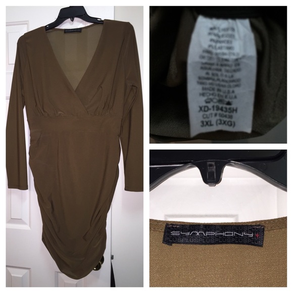 Mocha Colored Dress - Picture 3 of 4