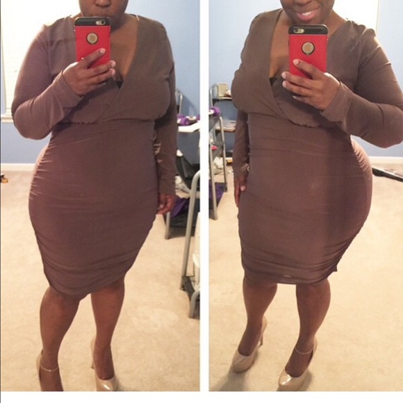 Mocha Colored Dress - Picture 4 of 4