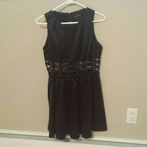 Nasty Gal Black caged dress