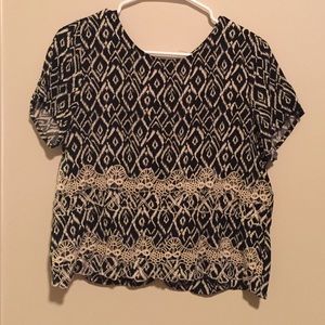 Black and Cream Top