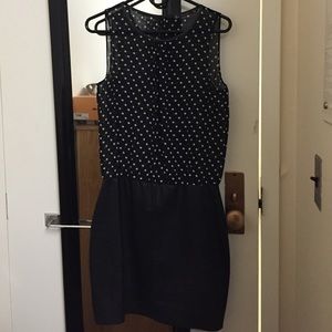 Zara half-chiffon, half leather dress