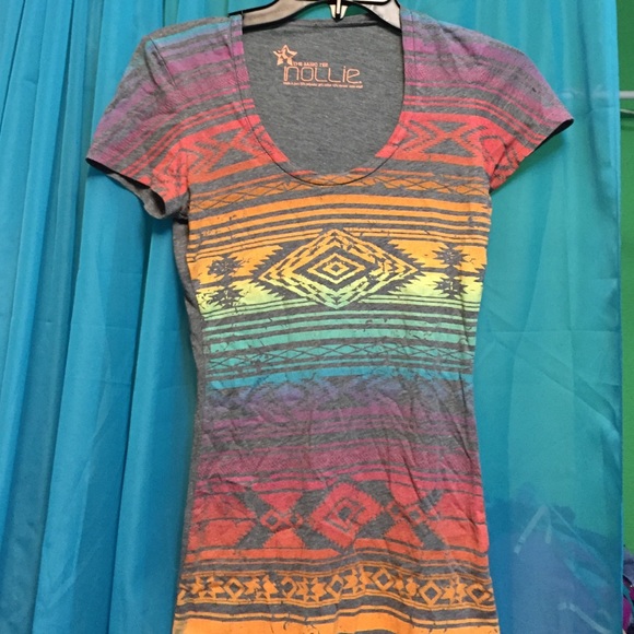 Rainbow Aztec tee