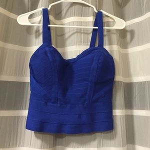 Blue crop top