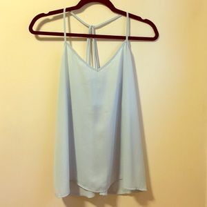 Baby blue Flowy tank top