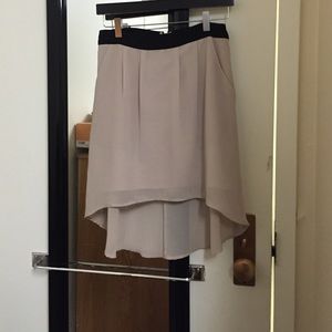 Black and Pink High-low Skirt