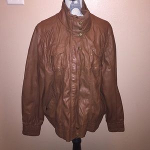 American rag faux leather jacket size 1x USED