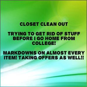 LAST DAY!!! EVERYTHING ON SALE. MAKE OFFERS