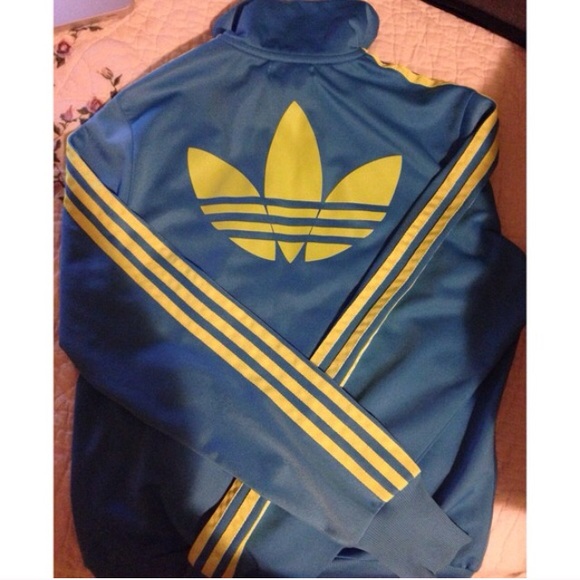 Adidas firebird jacket lime green small