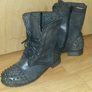 Studded Combat Boots