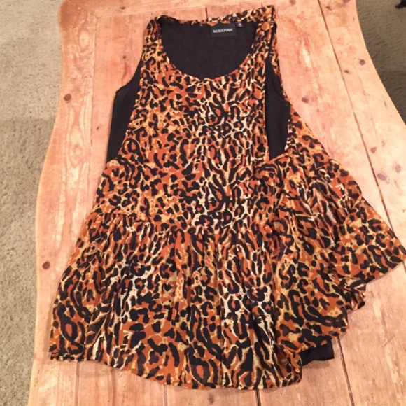 Leopard pattern tank shirt/dress