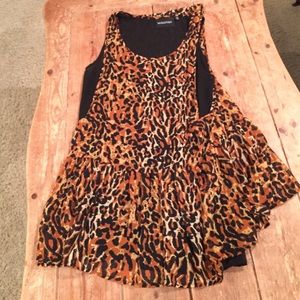Leopard pattern tank shirt/dress
