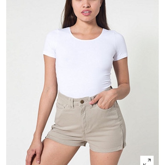 American Apparel High-Waist Side Zipper short