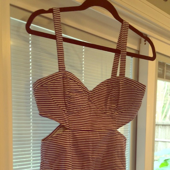 Blue & white Striped dress for summer