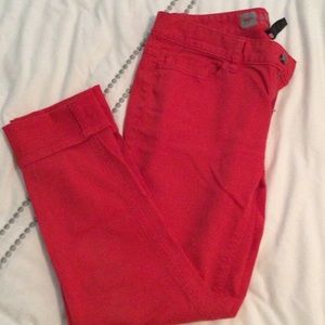 Red skinny jeans!