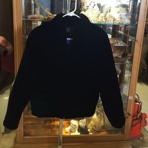 RALPH LAUREN black velour PUFF COAT