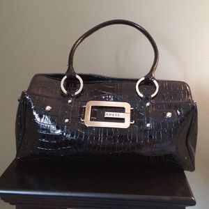 Black Patent Leather Guess Purse
