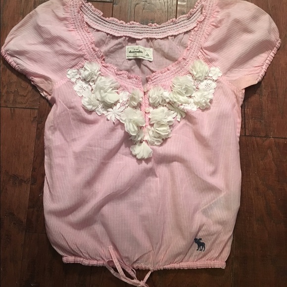 Pink Abercrombie crop top