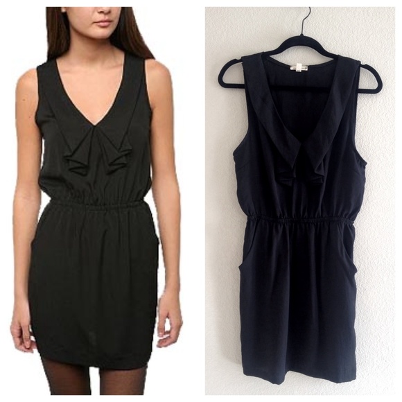 UO Silence & Noise Ruffled Silky Dress