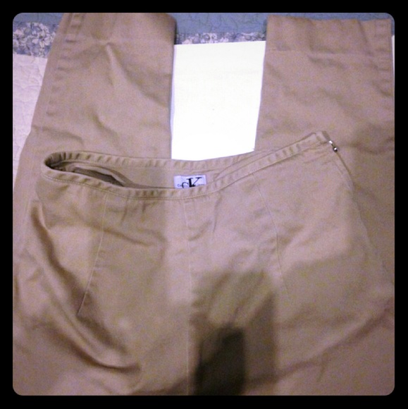 Calvin Klein high rise skinny khakis
