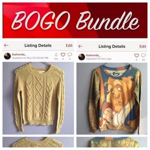 Disney | Beauty & The Beast Sweater & F21 Sweater