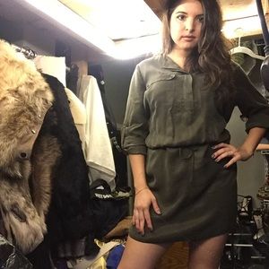 Vince olive green dress