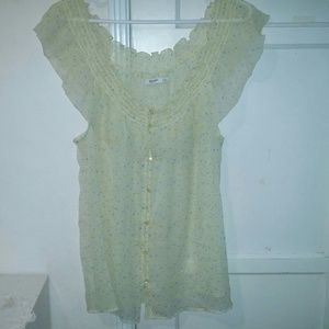 Yellow Off-shoulder Top