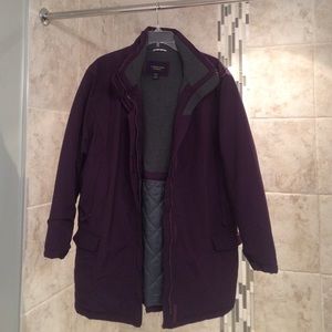 Women's Lands' End Hooded Squall Jacket petite XL