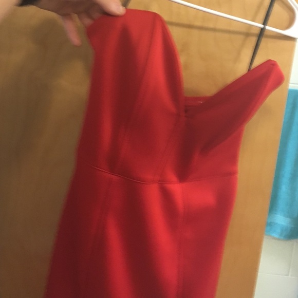 Low cut strapless sexy red dress ! Never worn !