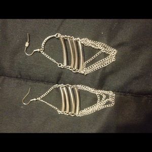 Cool silver dangling earrings