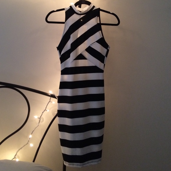 Striped cocktail dress