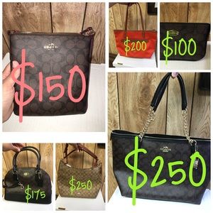 All authentic Coach purses