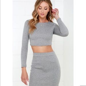 ⚡️sale Lulus gray two piece dress size XS
