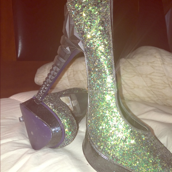 Rachel Roy Keedan | Green Glitter Heels