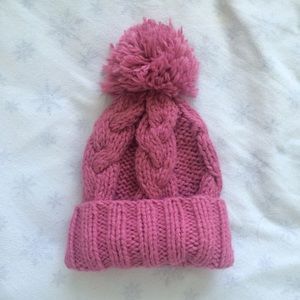 Pink Wool Blend Hat