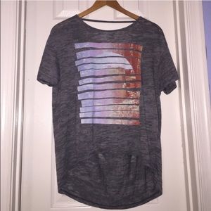 Open back slouchy Obey top