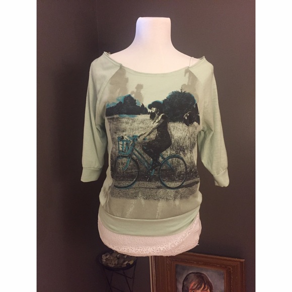 Mint/Seafoam Graphic Bicycle Shirt 👑