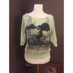 Mint/Seafoam Graphic Bicycle Shirt 👑