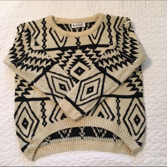 SheInside Hi-Low Aztec Sweater