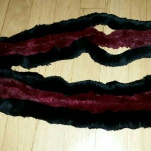 Genuine rabbit fur scarf