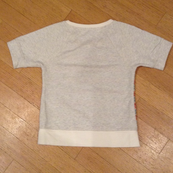 NWOT J.Crew neon pattern short sleeve top - Picture 3 of 4