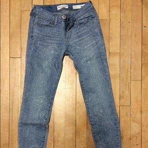 Pacsun Bullhead skinny jeans (light paisley print)