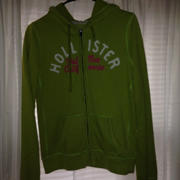 A Hollister lime green sweatshirt!