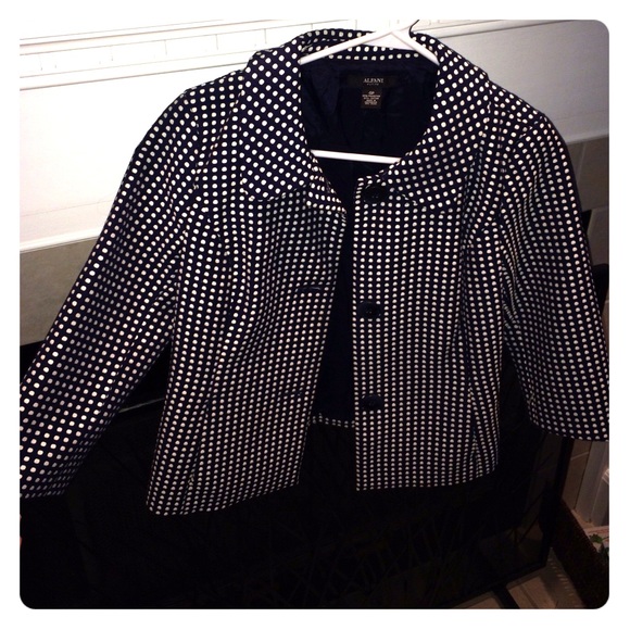 Classy & Adorable Alfani Navy Polka Dot Sz 4P - Picture 1 of 4