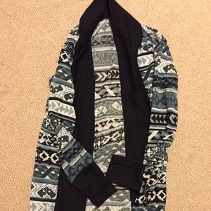 patterned cardigan