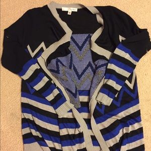 chevron/stripe cardigan