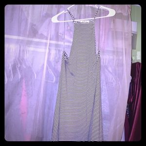High neck strapped dress